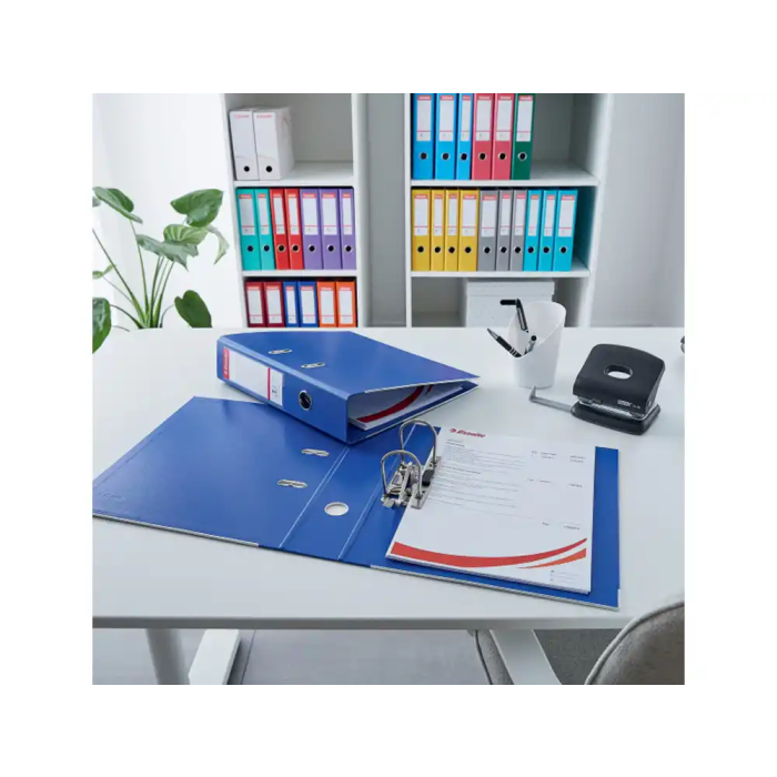 Esselte Archivador de palanca N1, Cartón Forrado, DIN A4, Lomo 75 mm, Color Azul 2