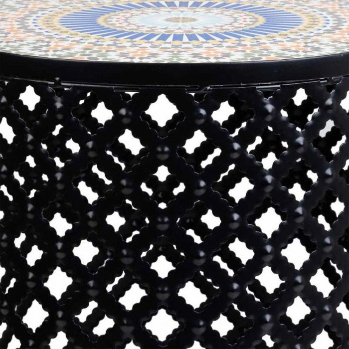 Soporte para Maceta Alexandra House Living Negro Hierro Azulejo 38 x 50 x 38 cm 2 Piezas 2