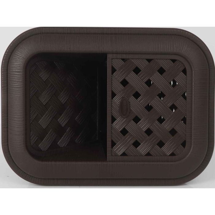 Tontarelli Papelera Baño 30L Apertura Lateral Wenge Arianna 37.5x27.5x47 cm (6 Unidades)