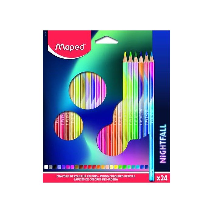 Lapices De Colores Maped Nightfall Estuche De 24