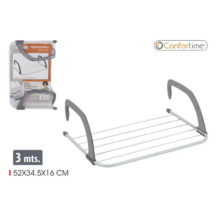 Tendedero metálico 3M 52x34.5x16 cm Confortime (12 Unidades) Tendedero metálico 3M 52x34.5x16 cm Confortime (12 Unidades)