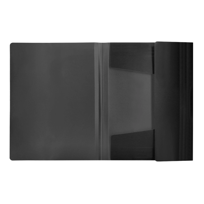Liderpapel Carpeta Tres Solapas Polipropileno DIN A4 Color Negro Opaco 4