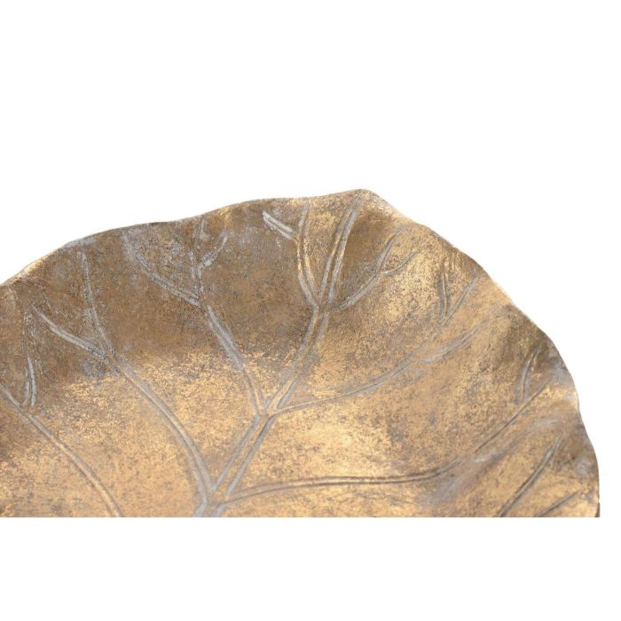DKD Home Decor Centro de Mesa Tropical Hoja Dorado 26 x 6 x 33 cm de Resina 2