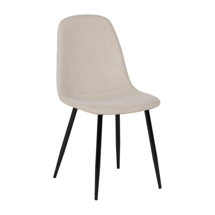 Silla Pana Crema Tejido-Metal Salón 44 X 47 X 88 cm