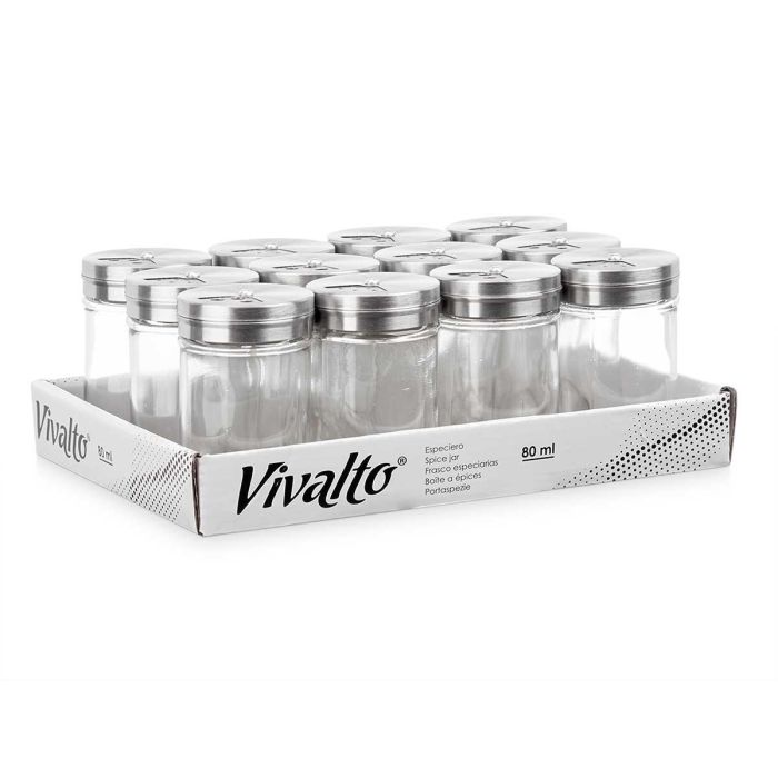 Salero Especiero Vivalto 5x8x5cm (72 Unidades) 2 Salero Especiero Vivalto 5x8x5cm (72 Unidades) 2