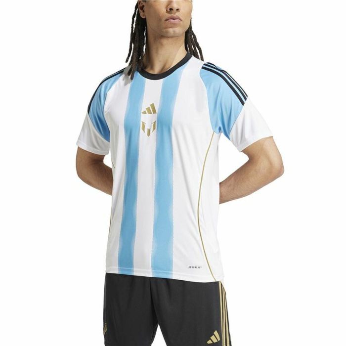Camiseta de Fútbol Adidas Messi Training Jersey Blanco Azul 3 Camiseta de Fútbol Adidas Messi Training Jersey Blanco Azul 3