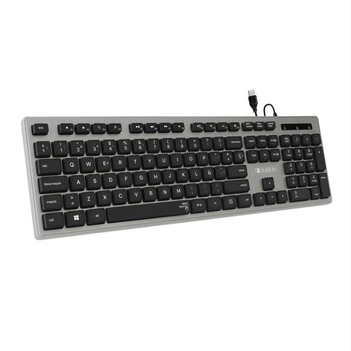 SUBBLIM Teclado Wired Ergo Keys Silent Flat HQ Grey SUBBLIM Teclado Wired Ergo Keys Silent Flat HQ Grey