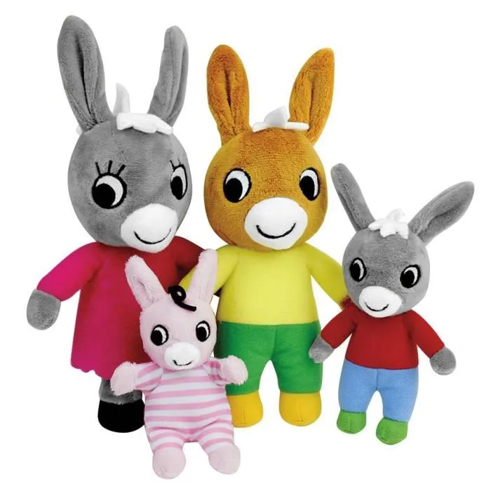 Jemini Peluche Trotro y Familia +/- 15 cm JEM3298060243919 - Trotro, su mamá, su papá y su hermana pequeña 2