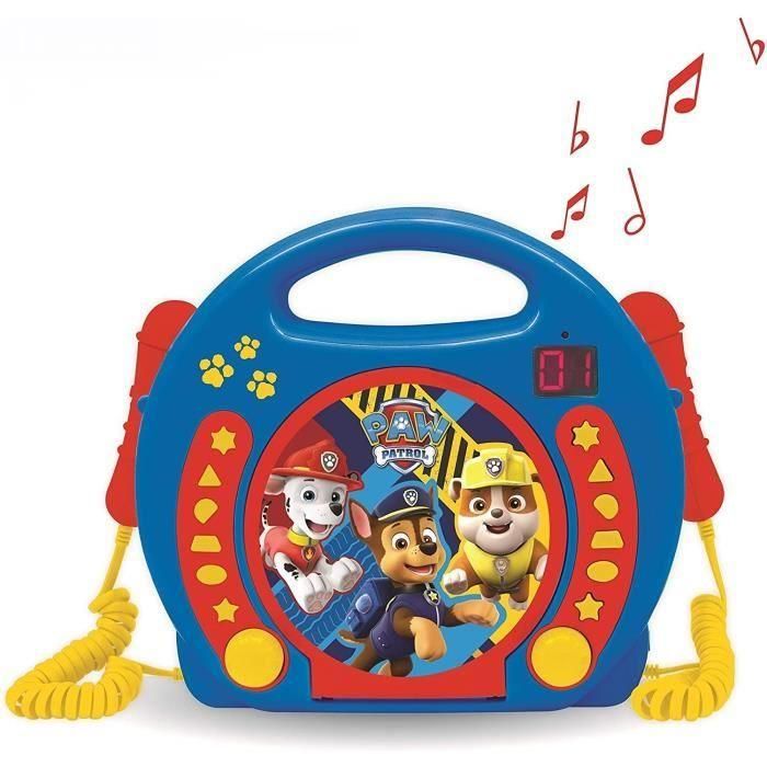 LEXIBOOK - PAT 'PATROUILLE - Reproductor de CD Karaoke para niños con 2 micrófonos - Niño - Niño - A partir de 3 años LEXIBOOK - PAT 'PATROUILLE - Reproductor de CD Karaoke para niños con 2 micrófonos - Niño - Niño - A partir de 3 años