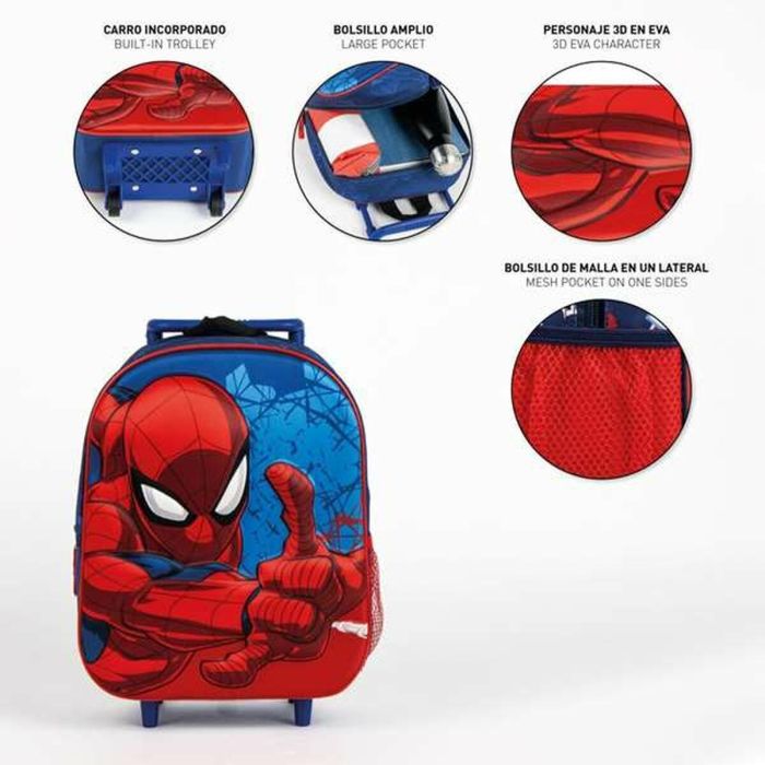 Mochila infantil trolley 3D spiderman 25.0 x 31.0 x 10.0 cm 1 Mochila infantil trolley 3D spiderman 25.0 x 31.0 x 10.0 cm 1