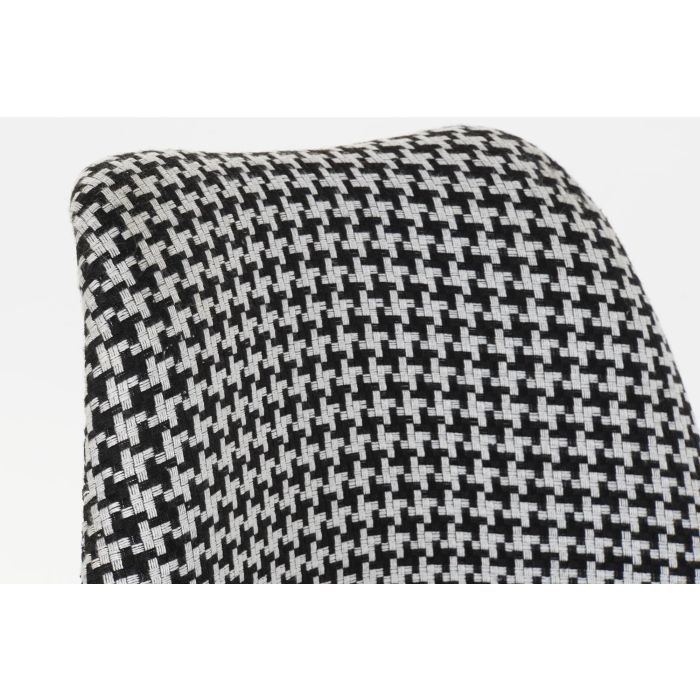 DKD Home Decor Silla Scandi Blanco Negro 50 x 80 x 47 cm (4 Unidades) Poliester Madera 2