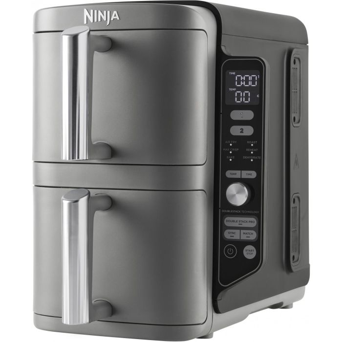 Ninja SL400EU Freidora de Aire Doble Cesta 9.5L Double Stack XL para 8 Personas con 6 Funciones de Cocción 1