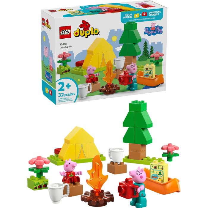 LEGO DUPLO 10452 Excursión Campestre de Peppa Pig y Papá Pig Set de Construcción para Preescolares con Tienda y Canoa 13 LEGO DUPLO 10452 Excursión Campestre de Peppa Pig y Papá Pig Set de Construcción para Preescolares con Tienda y Canoa 13