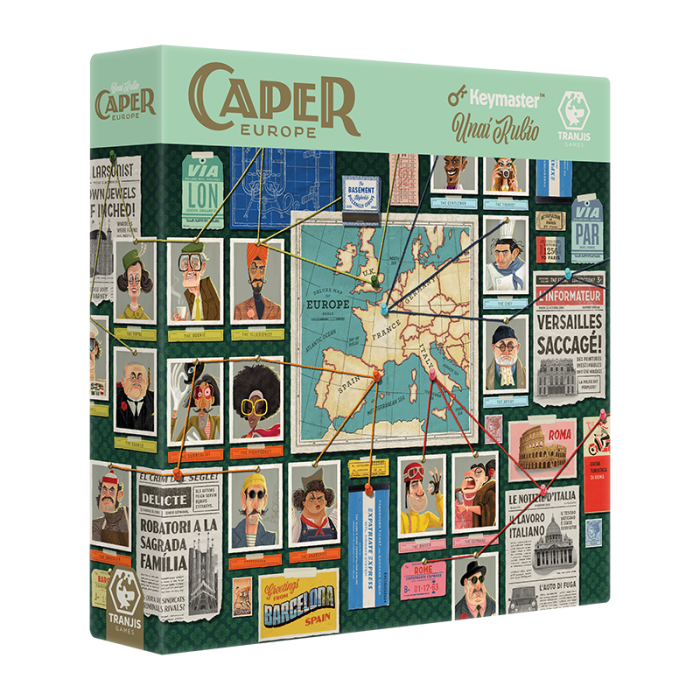 Tranjis Games Caper: Europe - Juego de Mesa de Robos, Estrategia y Lucha Criminal - 2 Jugadores, +10 Años