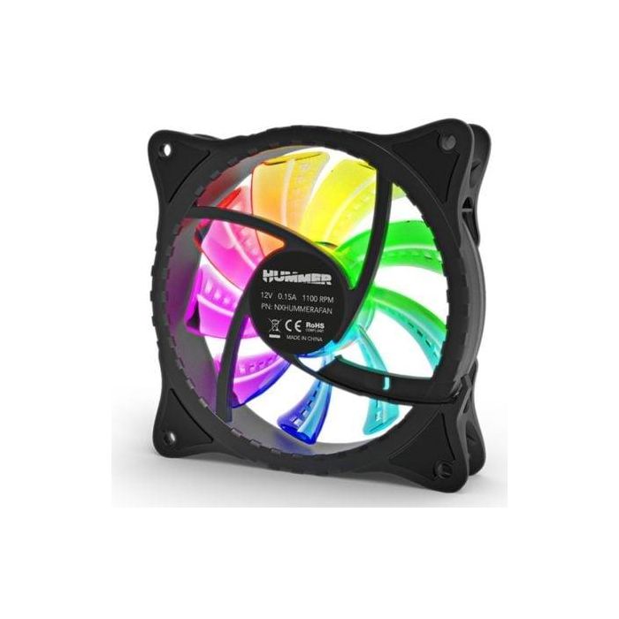 Nox NXHUMMERAFAN Ventilador PC 120mm Iluminación LED ARGB, Ultra Silencioso con Pads Antivibración, Alto Flujo de Aire, Conexión 3 Pines 3 Nox NXHUMMERAFAN Ventilador PC 120mm Iluminación LED ARGB, Ultra Silencioso con Pads Antivibración, Alto Flujo de Aire, Conexión 3 Pines 3