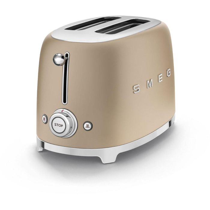 SMEG TSF01CHMEU Tostadora 2 Rebanadas Champagne Plástico Acero Inoxidable con Funciones Descongelar y Recalentar 2 SMEG TSF01CHMEU Tostadora 2 Rebanadas Champagne Plástico Acero Inoxidable con Funciones Descongelar y Recalentar 2
