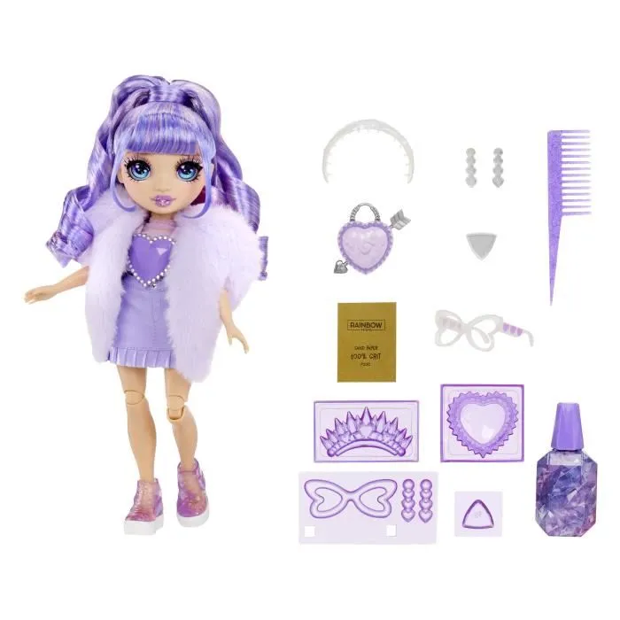 Mga Muñeca Rainbow High Creative Crystals Violet 121404 Mga con Accesorios de Cristal DIY 4 Mga Muñeca Rainbow High Creative Crystals Violet 121404 Mga con Accesorios de Cristal DIY 4