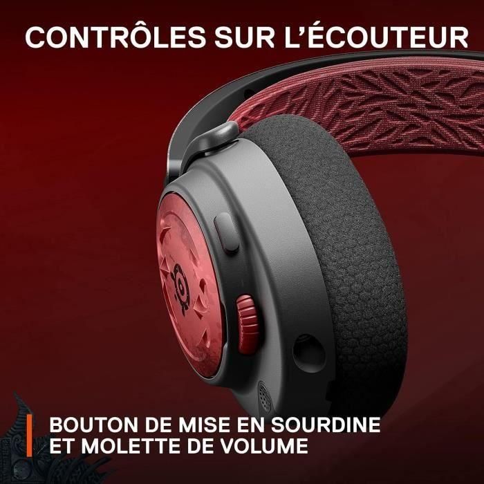 Auriculares Gaming Inalámbricos Multiplataforma - STEELSERIES - ARCTIS NOVA 7: DIABLO IV EDITION - Rojo y Negro 4