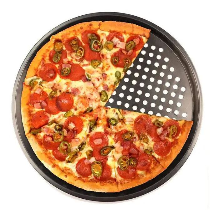 Molde para pizza Quttin 33.5x1 cm color gris oscuro (12 Unidades) 4 Molde para pizza Quttin 33.5x1 cm color gris oscuro (12 Unidades) 4