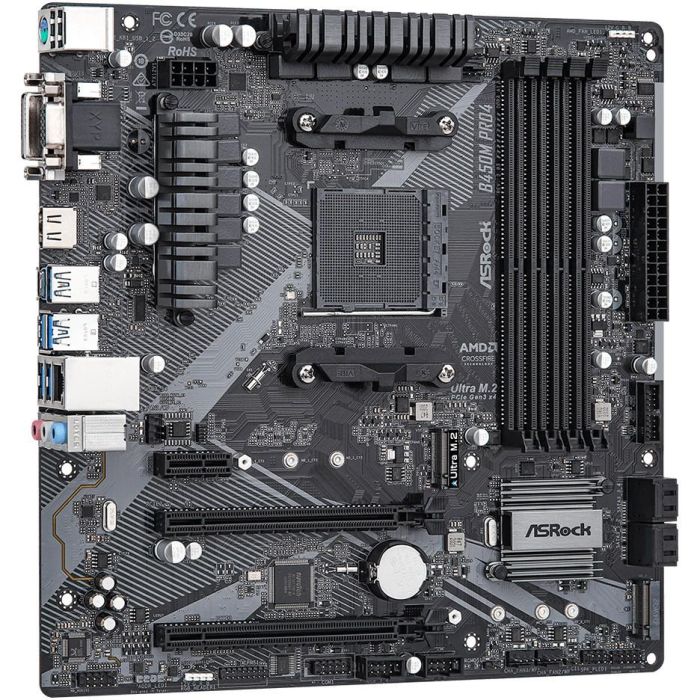 ASRock Placa Base B450M Pro4 R2.0 Micro-ATX Socket AM4 3