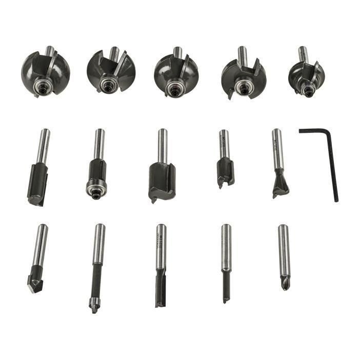 RYOBI Caja de 15 cortadores variados vástago Ø 6 mm - RAKRBS15 1 RYOBI Caja de 15 cortadores variados vástago Ø 6 mm - RAKRBS15 1