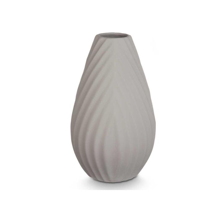 Jarron Ceramica Raya Diagonal 41Cm Gris Giftdecor (2 Unidades) 1 Jarron Ceramica Raya Diagonal 41Cm Gris Giftdecor (2 Unidades) 1