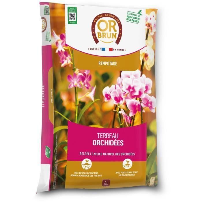 Tierra para orquídeas - BROWN GOLD - OBRTORC6U - 6L - Favorece el crecimiento Tierra para orquídeas - BROWN GOLD - OBRTORC6U - 6L - Favorece el crecimiento