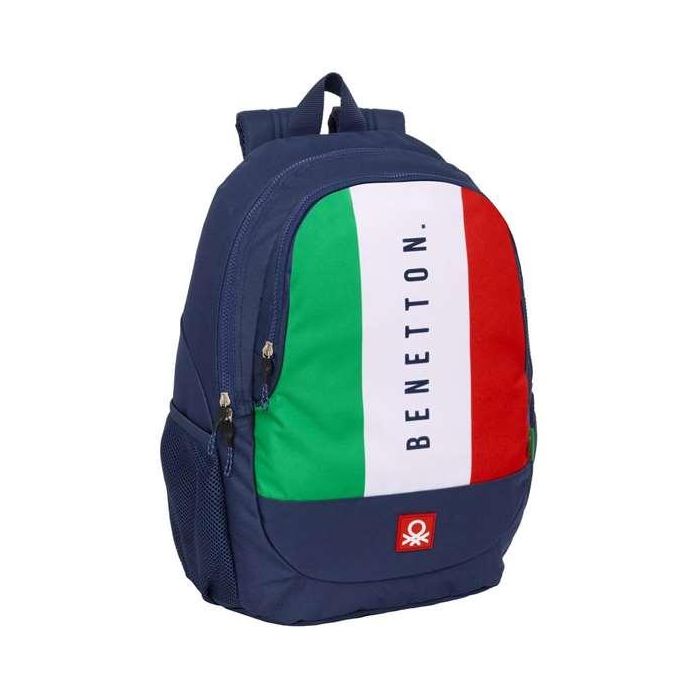 Mochila Escolar Benetton Flag Azul marino 32 x 44 x 16 cm 0 Mochila Escolar Benetton Flag Azul marino 32 x 44 x 16 cm 0