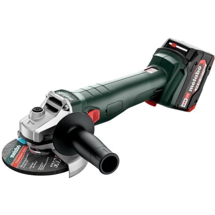 Amoladora angular a batería - METABO - W 18 L 9-125 - 18 V - MetaBOX 165 L