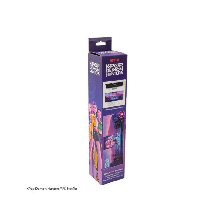 Cinereplicas Alfombrilla de Escritorio XL Kpop Demon Hunters Takedown Huntr/X, 80x35 cm, Diseño Oficial Neopreno