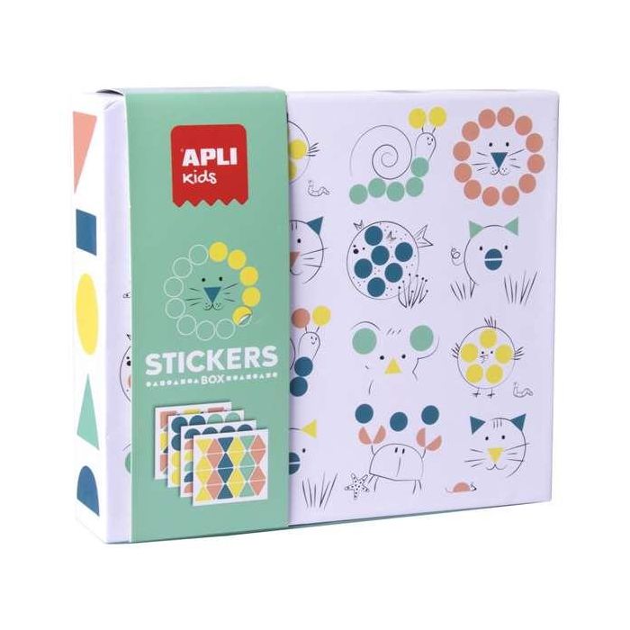 Apli Juego de Pegatinas Gomets Geométricos Animales con Libro Guía para Niños a Partir de 3 Años 0 Apli Juego de Pegatinas Gomets Geométricos Animales con Libro Guía para Niños a Partir de 3 Años 0