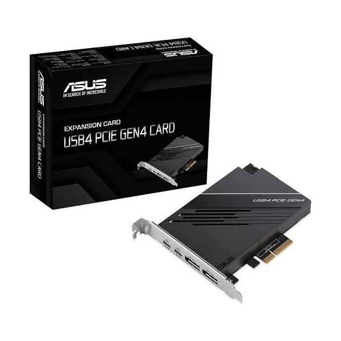 ASUS Tarjeta PCIe 4.0 con USB4 y DisplayPort, USB Tipo C, Multicolor, para PC 4