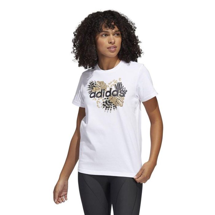 Camiseta de Manga Corta Mujer Adidas H57399 Blanco (XS)