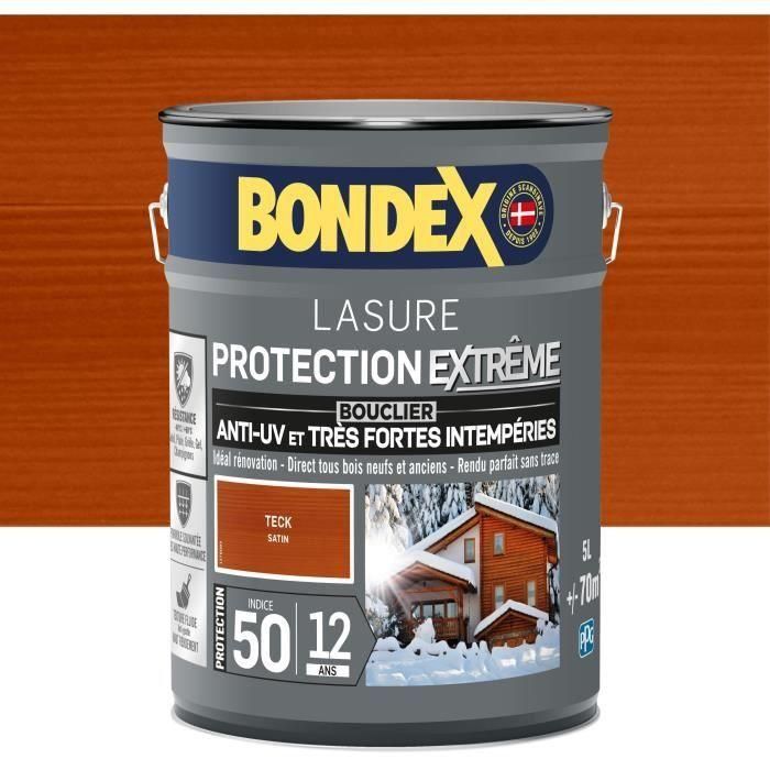 Tinte madera teca bondex 12 años protección extrema 5L