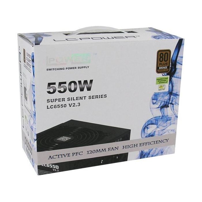 LC-Power LC6550 V2.3 Fuente Alimentación PC 550W ATX 80 PLUS Bronze No Modular 1 LC-Power LC6550 V2.3 Fuente Alimentación PC 550W ATX 80 PLUS Bronze No Modular 1