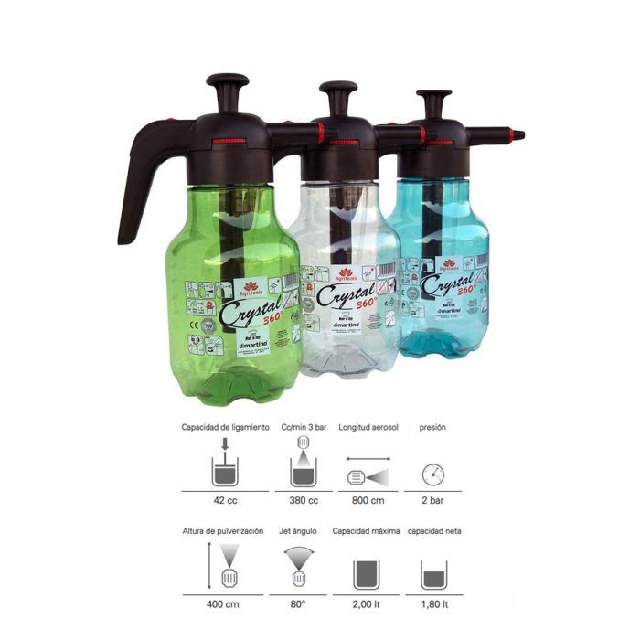 Dimartino Vaporizador - Pulverizador 2 l Modelo Crystal 360° Colores Surtidos 2 Dimartino Vaporizador - Pulverizador 2 l Modelo Crystal 360° Colores Surtidos 2