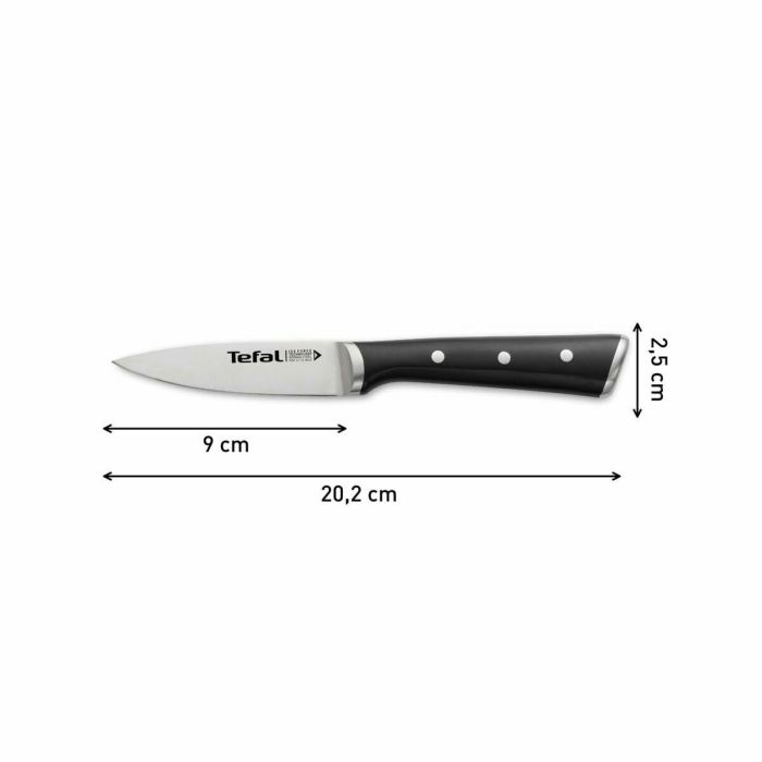 Cuchillo de Cocina Tefal K2320514 ICE FO Negro Acero Inoxidable 9 cm 15 Cuchillo de Cocina Tefal K2320514 ICE FO Negro Acero Inoxidable 9 cm 15