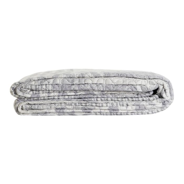 Colcha Cottage DKD Home Decor Beige Gris 270 x 1 x 270 cm 1