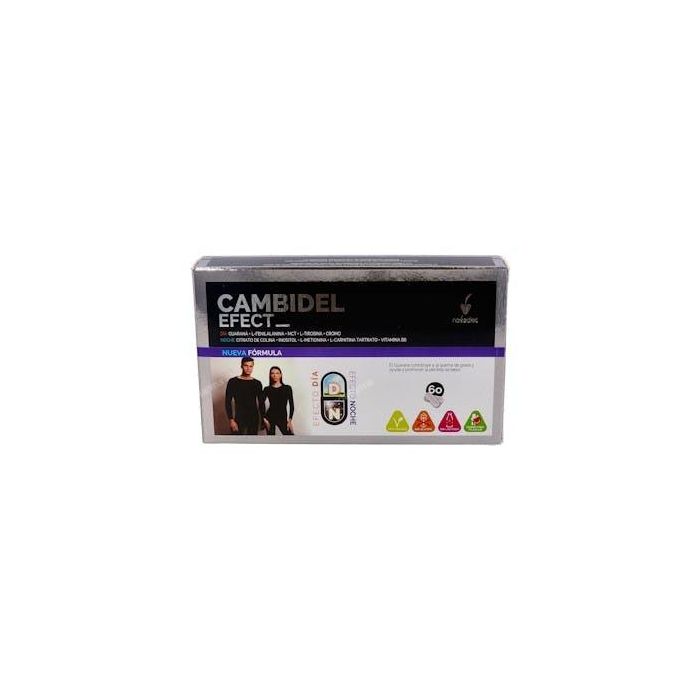 NOVADIET Cambidel Efect 60 Cápsulas | Control de peso, Quema Grasa con Guaraná, Colina y L-Carnitina