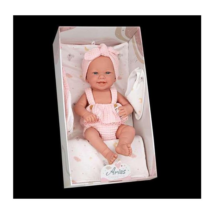 Muñecas Arias Muñeca Zoe 42 cm Rosa c/Cambiador y Babero (Cuerpo Vinyl, Sexo Niña) 4