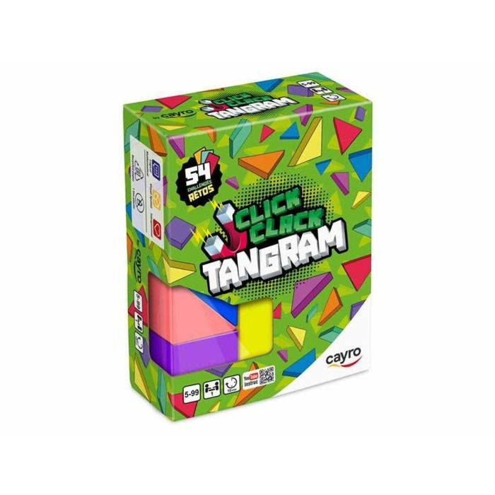 Cayro Click clack tangram. Juego de lógica y habilidad. Puzzle educativo de formas para el desarrollo infantil. Edad +3 años. Cayro Click clack tangram. Juego de lógica y habilidad. Puzzle educativo de formas para el desarrollo infantil. Edad +3 años.