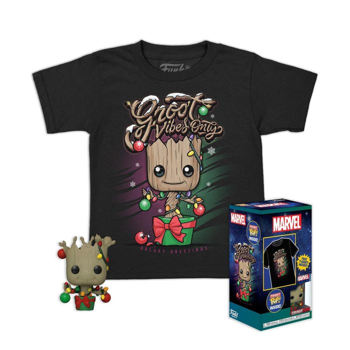 Funko Pop & Tee Holiday Groot Talla M 72954 Marvel