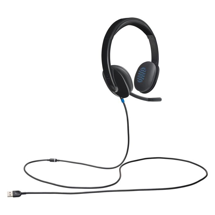 Logitech H540 Auriculares USB con Micrófono, Sonido Estéreo Digital, Cancelación de Ruido, Controles en Línea, Comodidad Ultra, Plug-and-Play 3