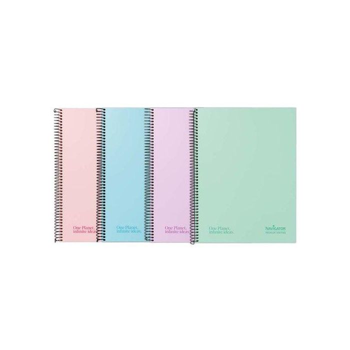 Bloc Navigator Micro.Tapa Extra A4+ 120H Horizontal 80G 5 Col. Banda Pastel Surtido (5 Col.) (Set de 5)