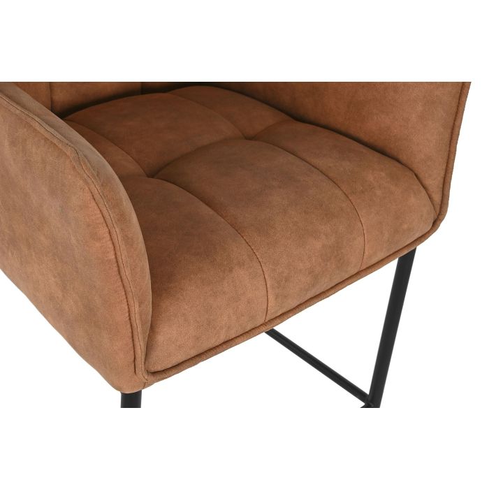 DKD Home Decor Taburete Loft Camel Negro 60 x 107 x 59 cm 1