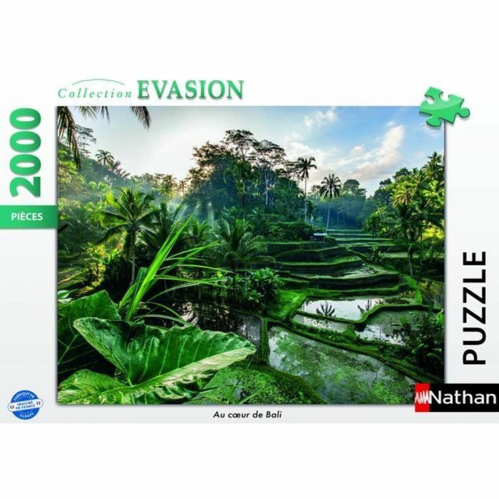Nathan 12001518 Puzzle de 2000 piezas, 'En el Corazón de Bali', Colección Escape, Juego para Adultos y Mayores de 14 Años