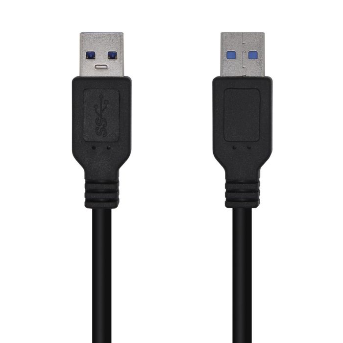 Aisens Cable USB 3.0 Tipo A-M a A-M Negro 1.0M - Alta Velocidad 5Gbps, 128 Hilos Trenzados