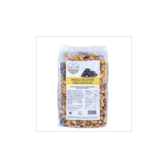 INT SALIM Muesli Crujiente con Chocolate, Copos de Avena, Nueces y Almendras 375g