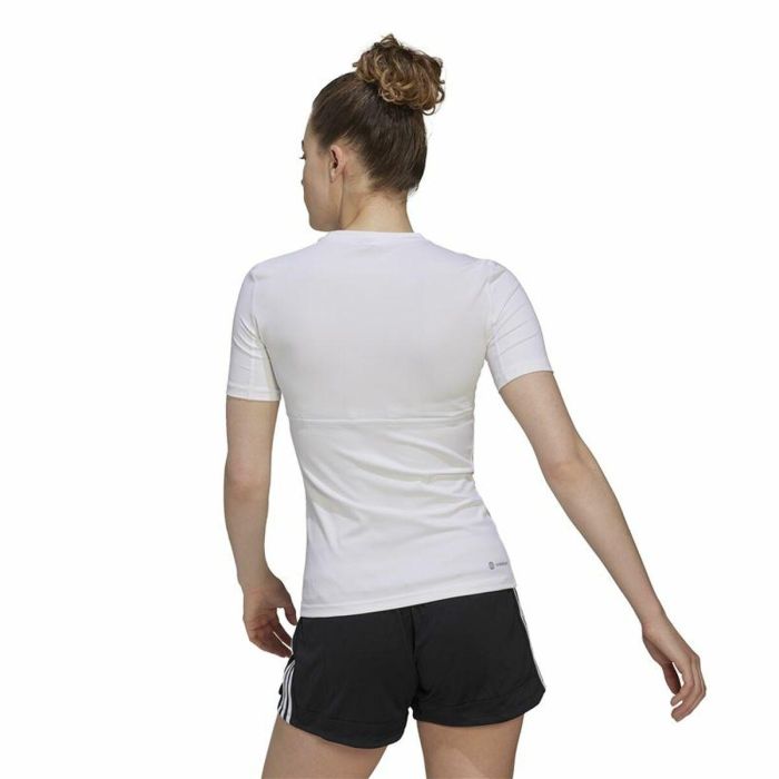 Camiseta de Manga Corta Mujer Adidas Techfit Training Blanco 4