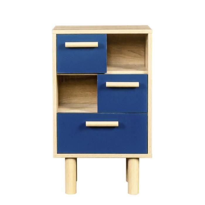 Almacenamiento con 2 puertas - Madera de pino azul - lila Almacenamiento con 2 puertas - Madera de pino azul - lila